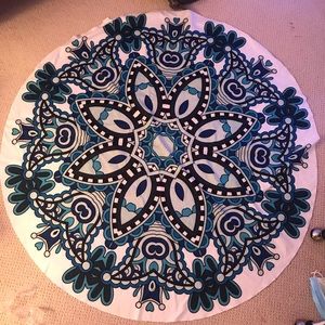 Circular Blue/White Tapestry